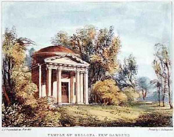 Temple of Bellona, Kew Gardens, plate 24 from Kew Gardens A Series of Twenty-Four Drawings on Stone, engraved by Charles Hullmandel 1789-1850 published 1820 Oil Painting by Papendiek, George Ernest