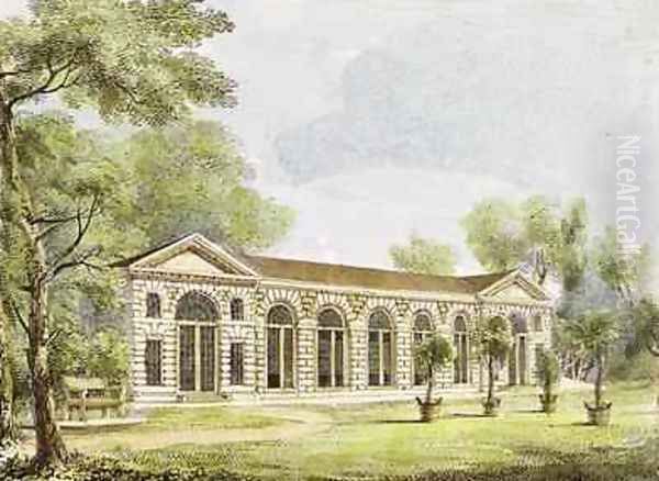 Orangery, Kew Gardens, plate 11 from Kew Gardens A Series of Twenty-Four Drawings on Stone, engraved by Charles Hullmandel 1789-1850 published 1820 Oil Painting by Papendiek, George Ernest