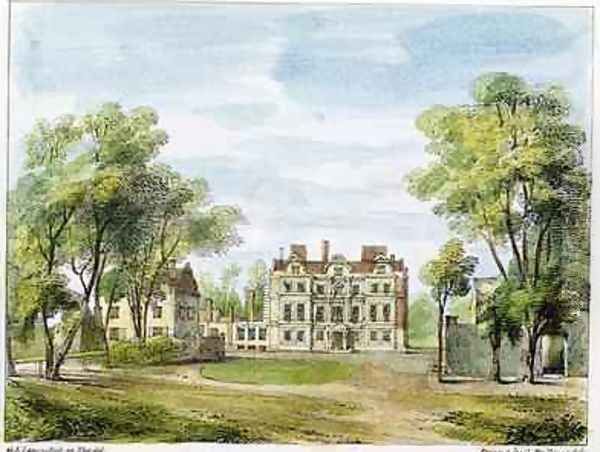 South Front, Old Palace, Kew Gardens, plate 2 from Kew Gardens A Series of Twenty-Four Drawings on Stone, engraved by Charles Hullmandel 1789-1850 published 1820 Oil Painting by Papendiek, George Ernest