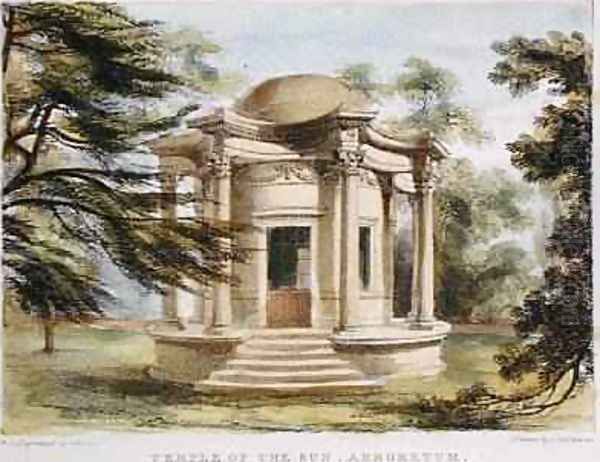 Temple of Victory, Kew Gardens, plate 19 from Kew Gardens: A Series of Twenty-Four Drawings on Stone, engraved by Charles Hullmandel 1789-1850 published 1820 Oil Painting by Papendiek, George Ernest