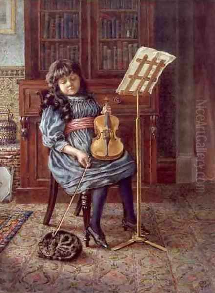 Dora Petherick, 1892 Oil Painting by Rosa Petherick