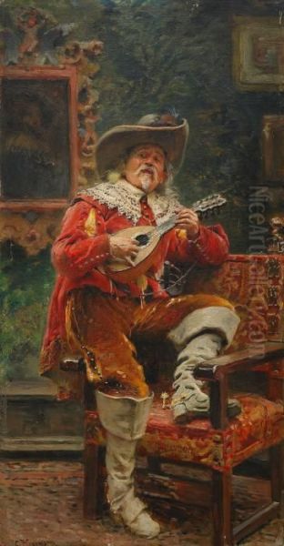 The Singer Oil Painting by Konstantin Egorovich Egorovich Makovsky