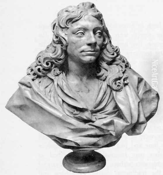 Bust of Sir Christopher Wren Oil Painting by Edward Pearce