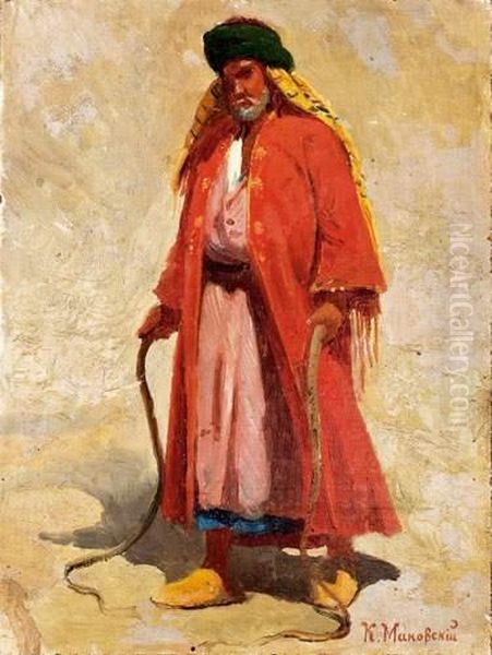 Oriental Aux Fouets Oil Painting by Konstantin Egorovich Egorovich Makovsky