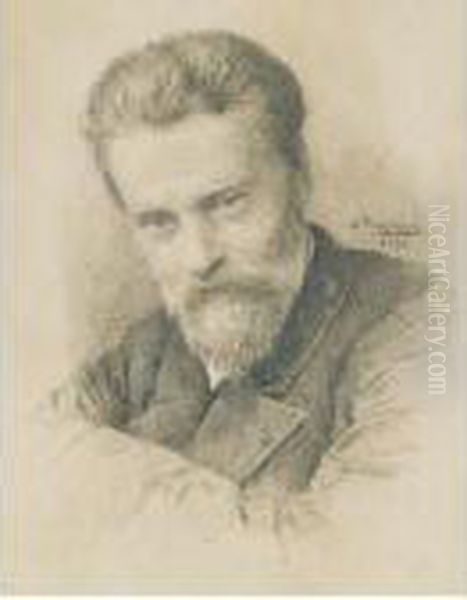 Self-portrait Oil Painting by Vladimir Egorovic Makovsky