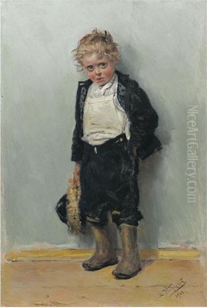 The Sulk Oil Painting by Vladimir Egorovic Makovsky