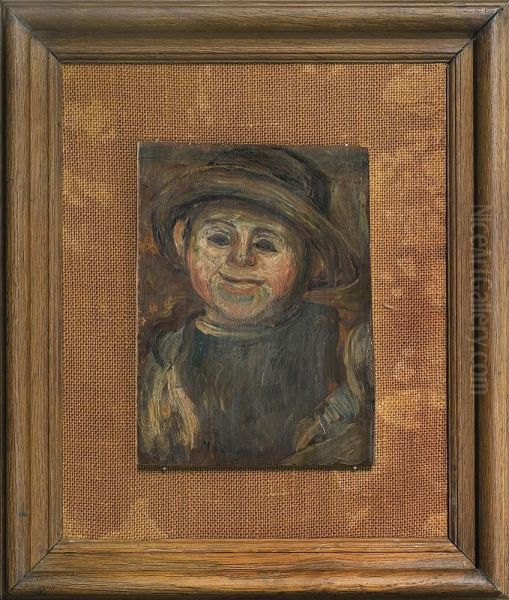 Boy In A Hat Oil Painting by Tadeusz Makowski