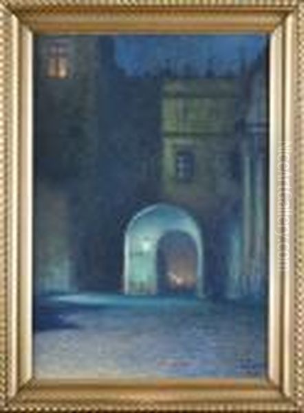 Wejscie Na Wawel, 1930 R. Oil Painting by Soter Jaxa Malachowski