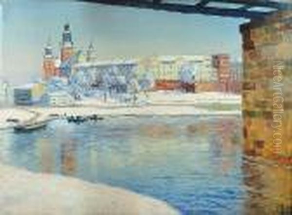 Wawel Zima Oil Painting by Soter Jaxa Malachowski