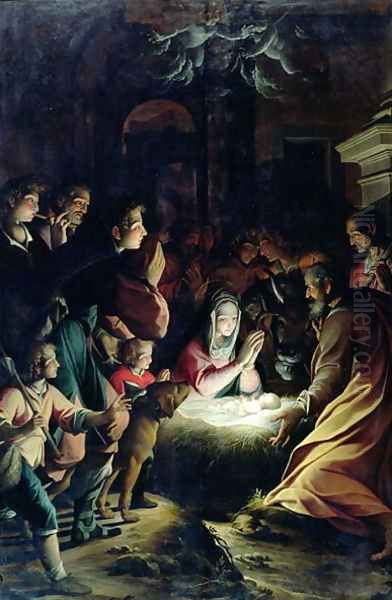 Adoration of the Shepherds Oil Painting by Camillo Procaccini