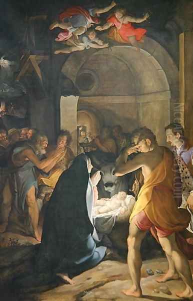 Adoration of the Shepherds, 1584 Oil Painting by Camillo Procaccini