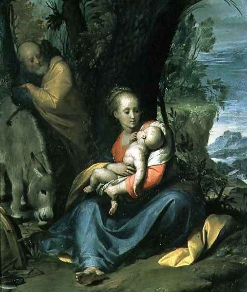 The Rest on the Flight into Egypt Oil Painting by Camillo Procaccini