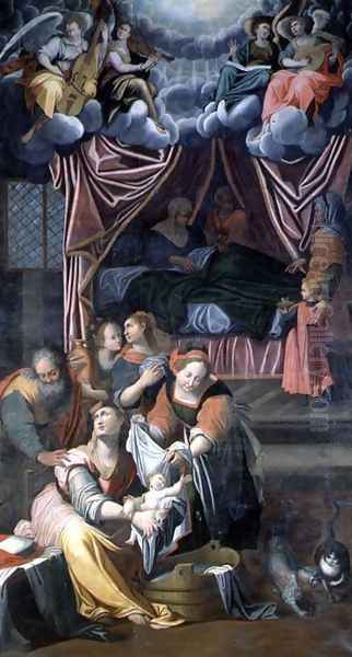 The Birth of the Virgin Oil Painting by Camillo Procaccini