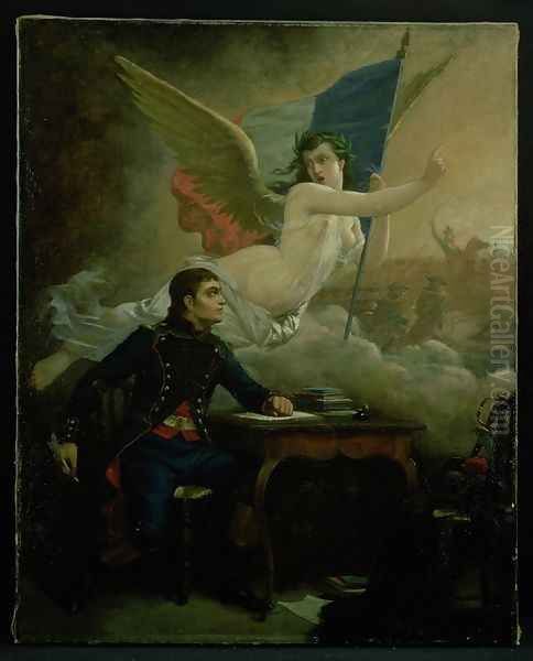 Claude Joseph Rouget de Lisle 1760-1836 composing the Marseillaise Oil Painting by Bartolomeo Pinelli