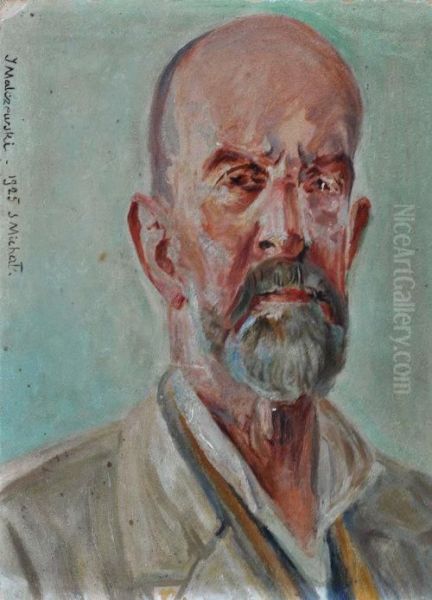 Self Portrait Oil Painting by Jacek Malczewski