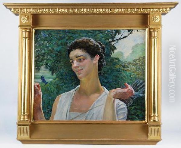 Diana. Portret Marii Sozanskiej Oil Painting by Jacek Malczewski