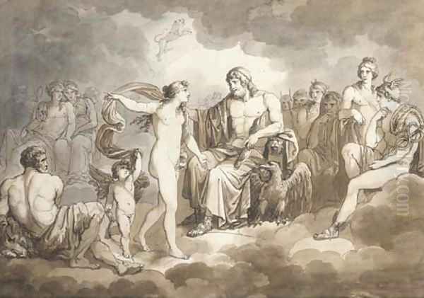 Zeus and Venus Oil Painting by Bartolomeo Pinelli