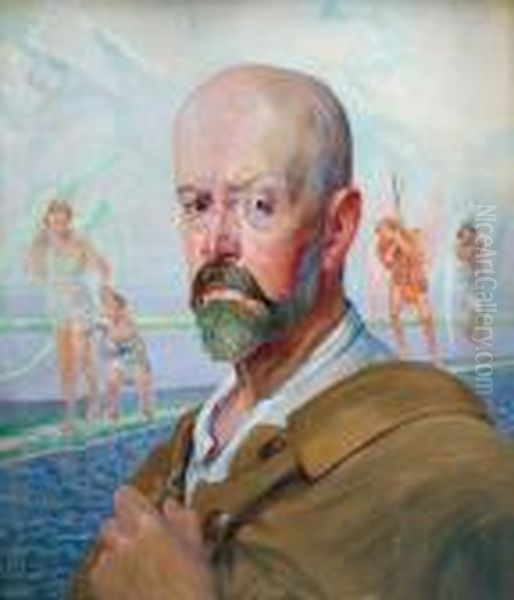 Autoportret Oil Painting by Jacek Malczewski