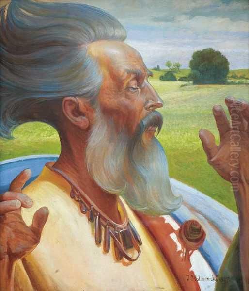 Derwid Oil Painting by Jacek Malczewski