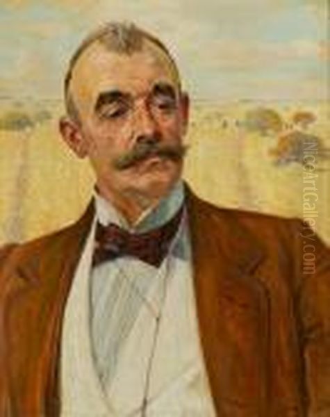 Portrait Of Witold Hausner Oil Painting by Jacek Malczewski