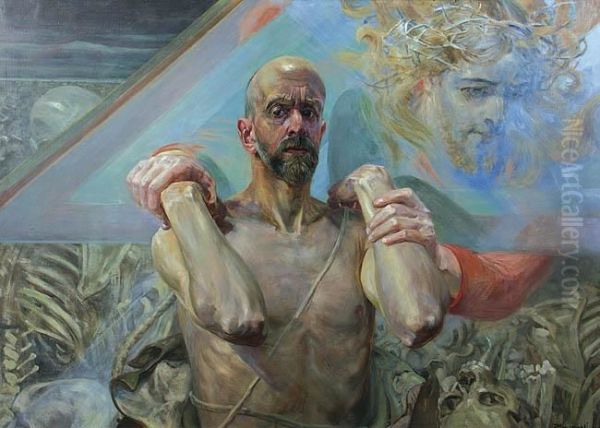 Przepowiednia Ezechiela Oil Painting by Jacek Malczewski