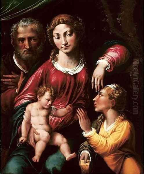 The Mystic Marriage of Saint Catherine Oil Painting by Biagio Pupini