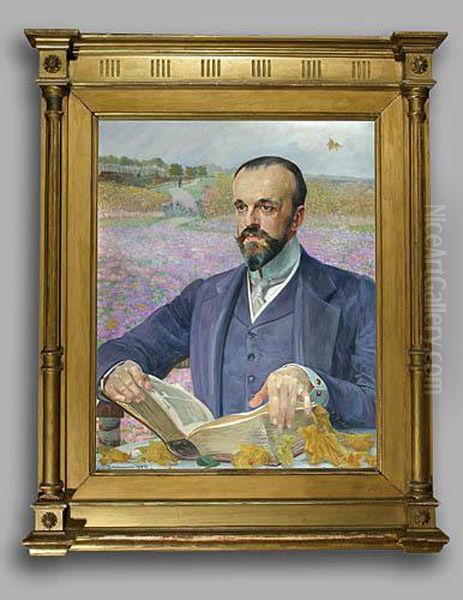 Portret Barona Konstantego Brunickiego, 1908 R. Oil Painting by Jacek Malczewski