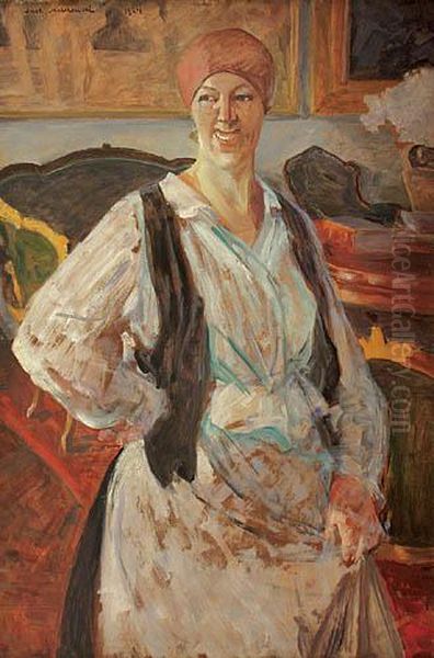 Portret Julci Oil Painting by Jacek Malczewski