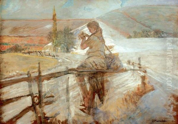 Sw. Agnieszka - Szkic Oil Painting by Jacek Malczewski