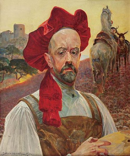 Autoportret (z Zamkiem W Tle) by Jacek Malczewski