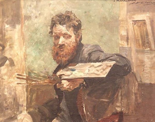 Portret Malarza Waclawa Koniuszko Oil Painting by Jacek Malczewski