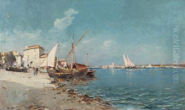 Vue Des Martigues Oil Painting by Charles Malfroy