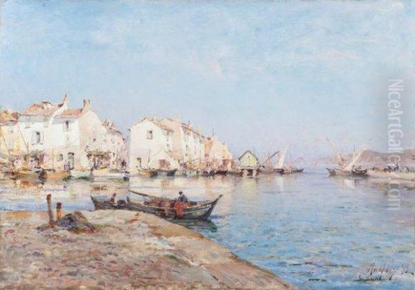 Les Martigues Oil Painting by Charles Malfroy