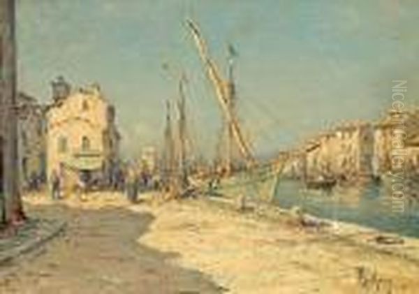 Frejus (provence) Oil Painting by Charles Malfroy