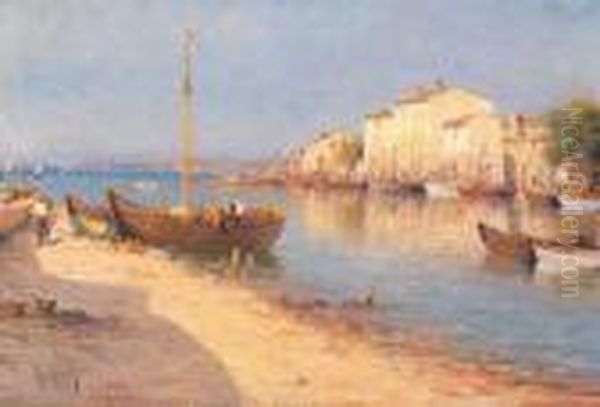 Etang De Berre Oil Painting by Charles Malfroy