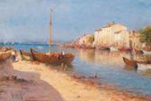 Etang De Berre Oil Painting by Charles Malfroy