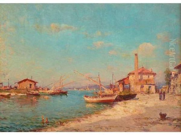 Les Martigues. Oil Painting by Charles Malfroy