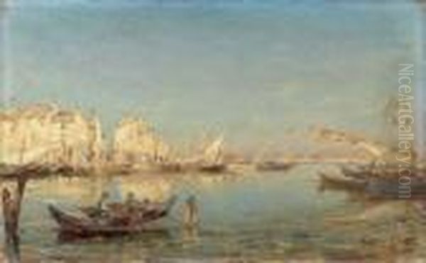 Bateaux De Peche Aux Martigues Oil Painting by Charles Malfroy