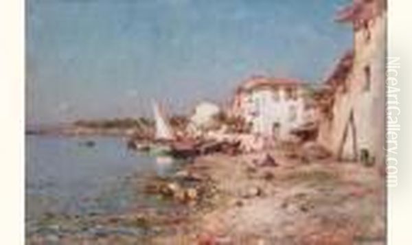 Martigues Oil Painting by Charles Malfroy