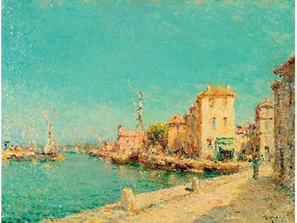 Martigues Oil Painting by Charles Malfroy