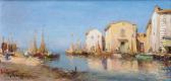 Les Martigues Oil Painting by Henri Malfroy