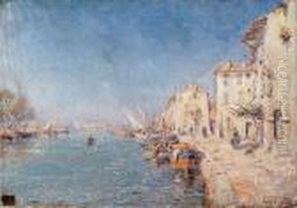 Les Martigues Oil Painting by Henri Malfroy