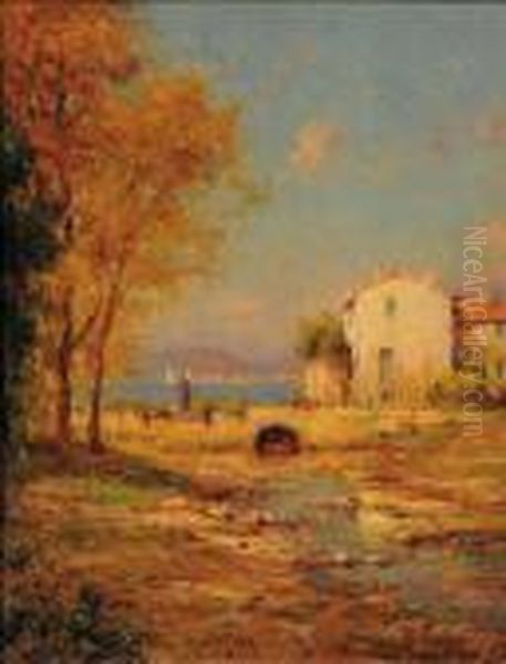 Veduta Di Martigues Oil Painting by Henri Malfroy