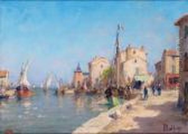 Les Martigues Oil Painting by Henri Malfroy