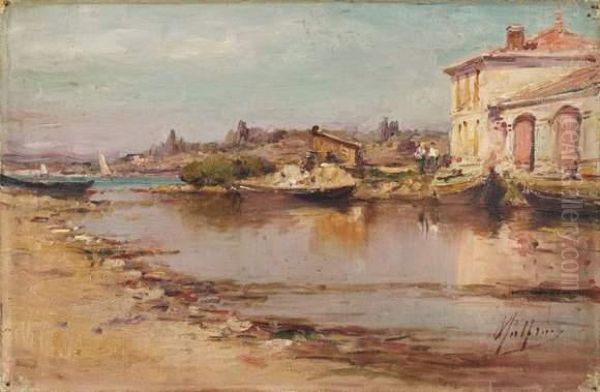 Les Martigues Oil Painting by Henri Malfroy