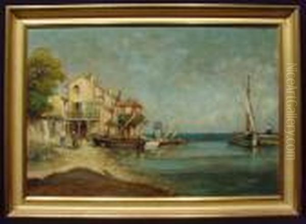 Der Hafen Von Maritgues Oil Painting by Henri Malfroy