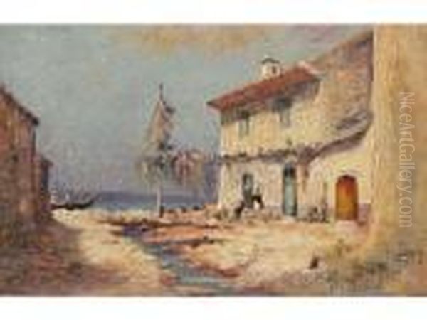 Maison Au Bord De Mer Oil Painting by Henri Malfroy