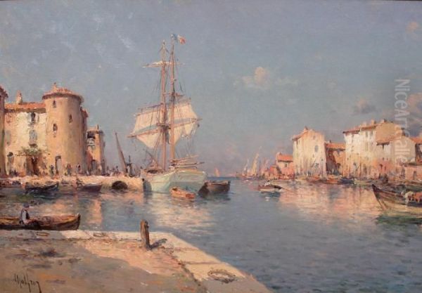 Les Martigues Oil Painting by Henri Malfroy