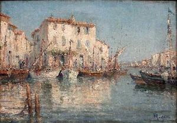 Le Port De Martigues Oil Painting by Henri Malfroy