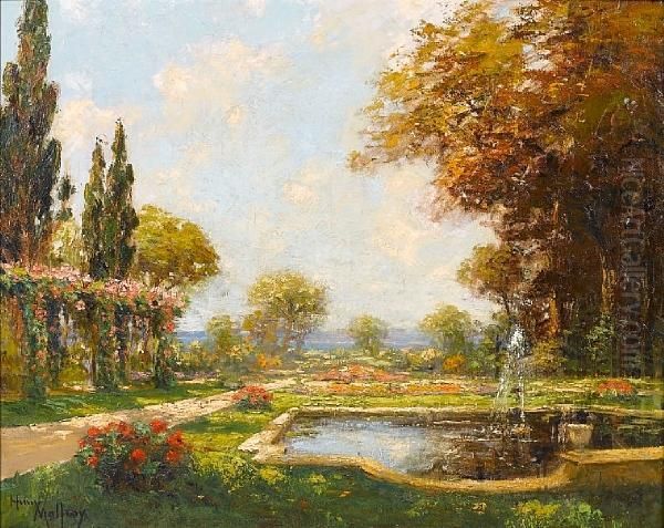 The Garden In Summer Oil Painting by Henri Malfroy